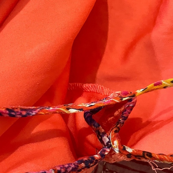 Maurices women’s large Orange crochet Patterned A-Line Skirt - Picture 3 of 16